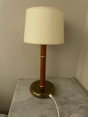 Lampe en bois et doré - 42 cm