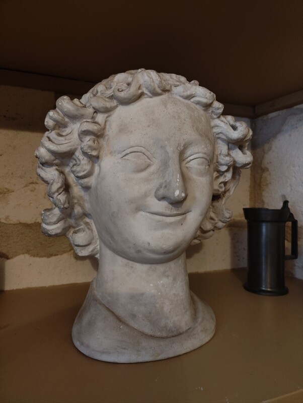 Ange souriant cathédrale de Reims, plâtre, h48