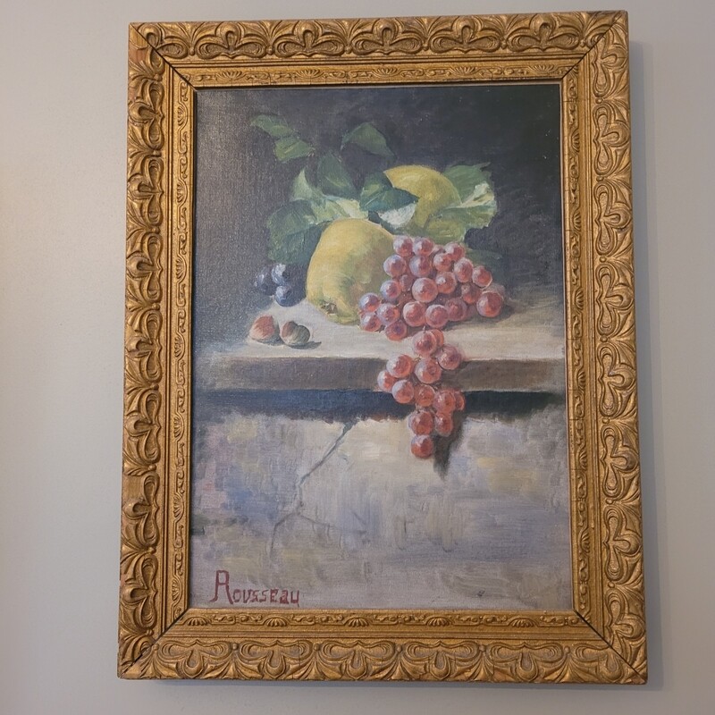 Magnifique huile nature morte de ROUSSEAU 55 x 43cm