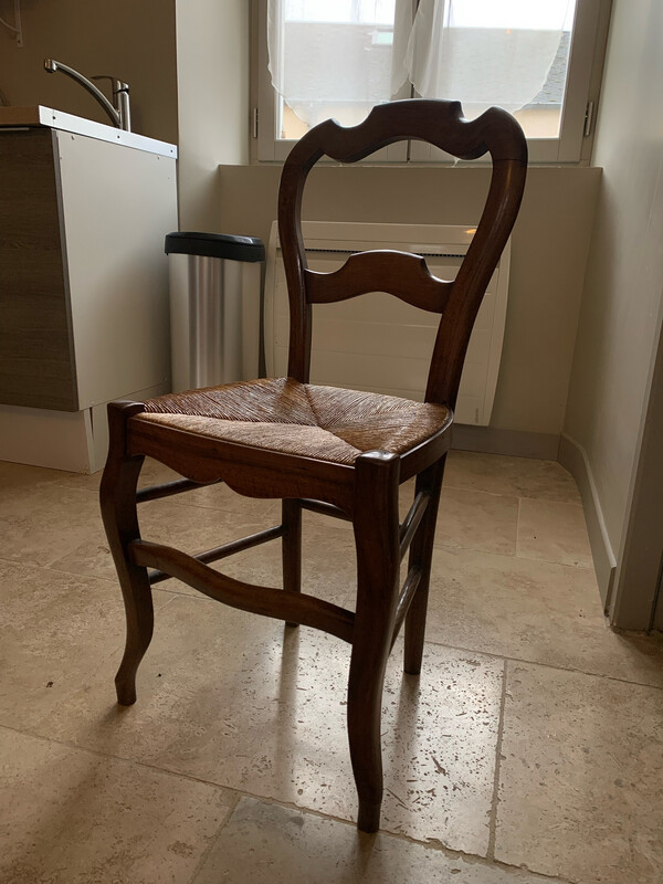 Magnifique paire de chaises paillées 87 x 34cm