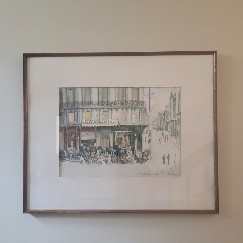 Jolies paire d'aquarelles 73.5 x 89cm