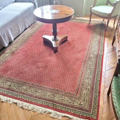 Joli tapis fond rouge 318 x 204cm