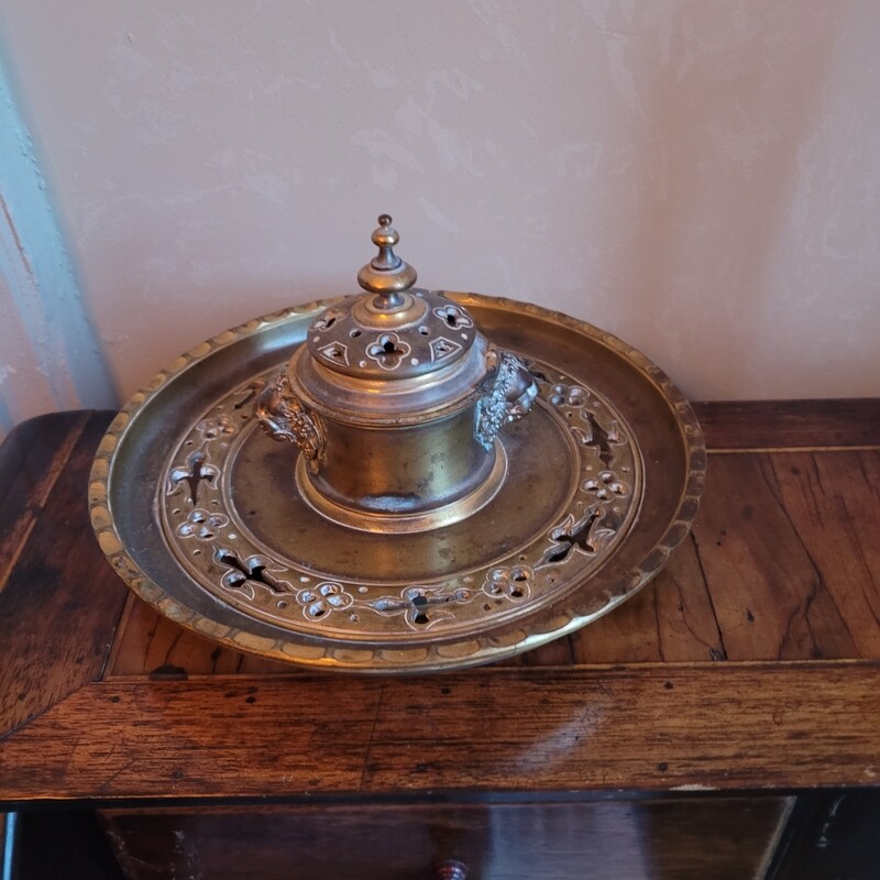 Lampe à huile ancienne  21cm de diamètre