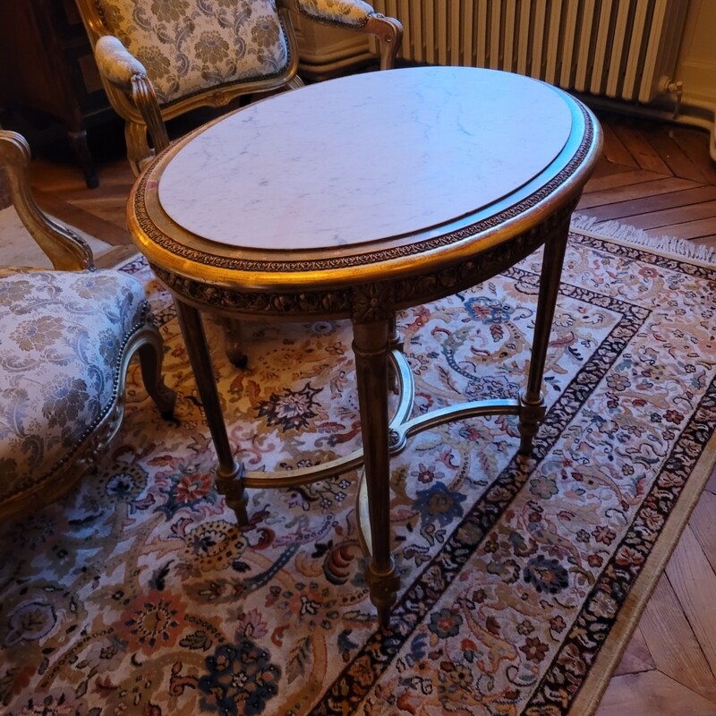 Guéridon ovale 2e empire  79x60