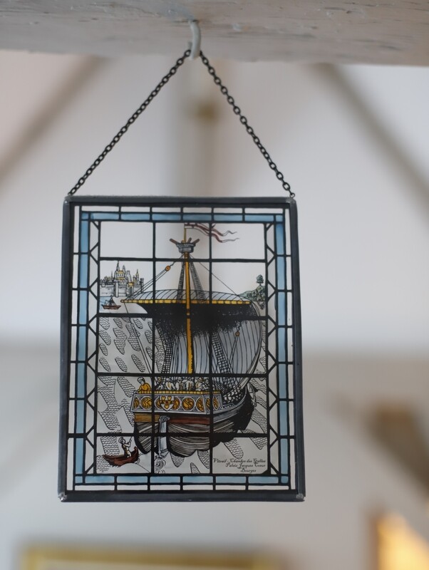 Vitrail du bateau de Jacques Coeur 20x15
