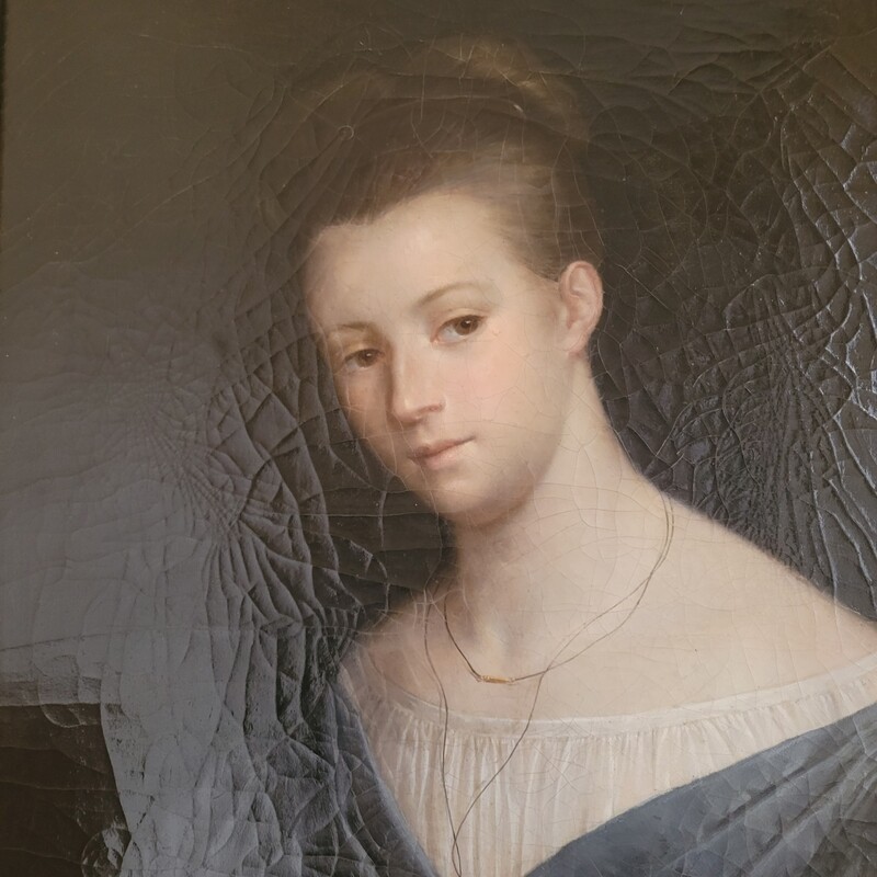 Magnifique huile représentant une femme - 77 x 97 cm