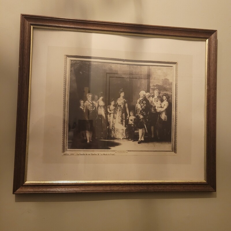 Tableau "GOYA 231, La famille du Roi Charles IV. ( au Musée du Prado ) 53x45cm