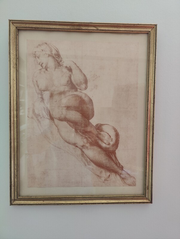 D'après LE BARBIER L'ainé:  façon sanguine. XVIIIème siècle. 40 x 28.5 cm