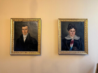 Deux portraits - École Française fin XIXème - Huile sur Toile 63 x 50 cm