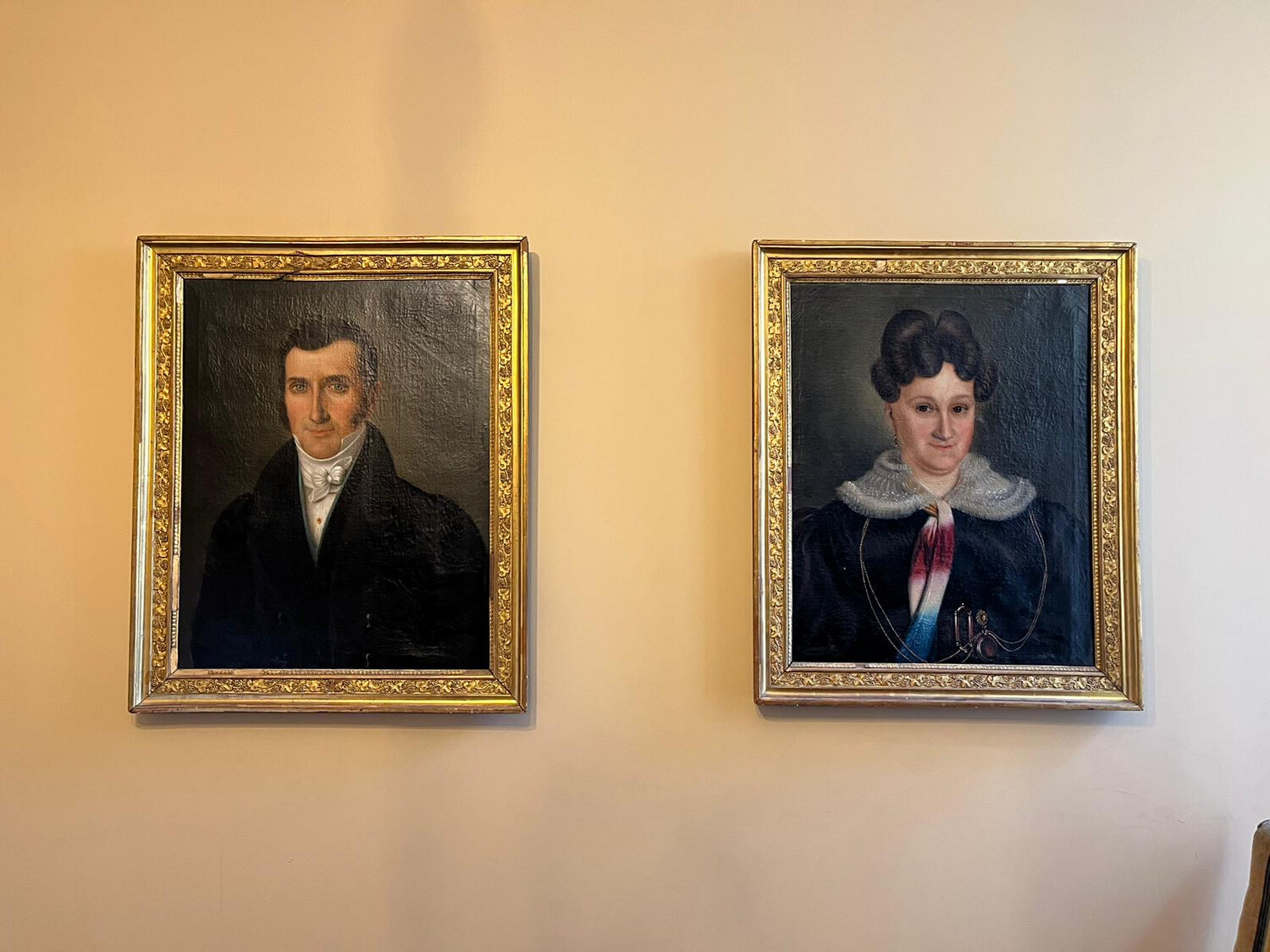 Deux portraits - École Française fin XIXème - Huile sur Toile 63 x 50 cm