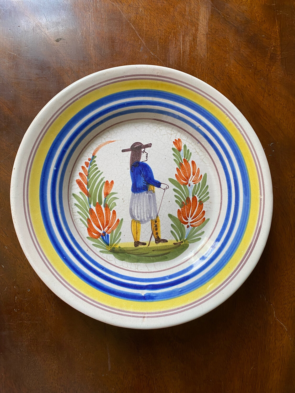 Assiette Quimper Henriot 22 cm diamètre