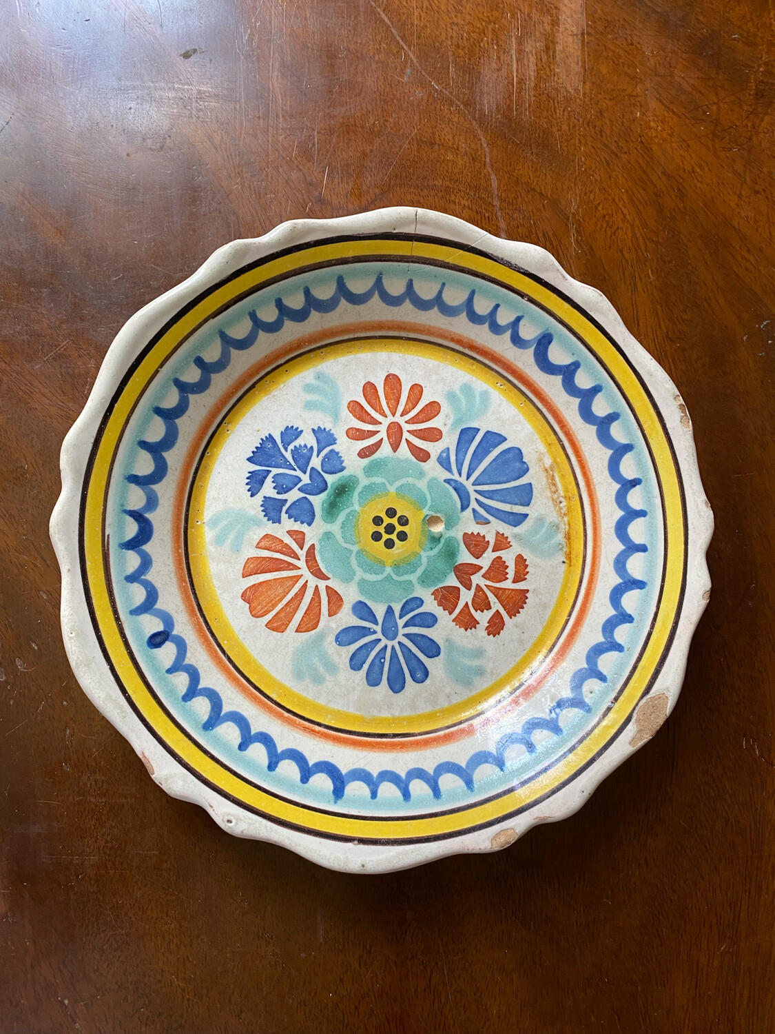 Assiette fleurie - diamètre : 20 cm