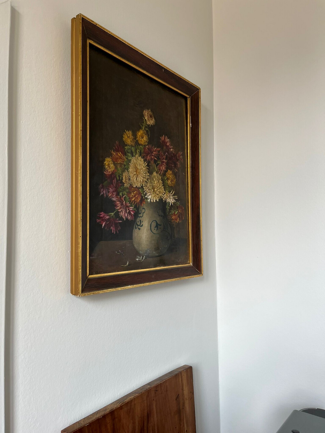 Tableau pot de fleurs - 47 x 36,5 cm
