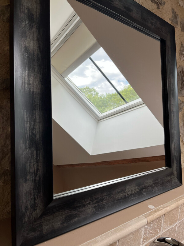 Miroir carré noir - 55 x 55 cm