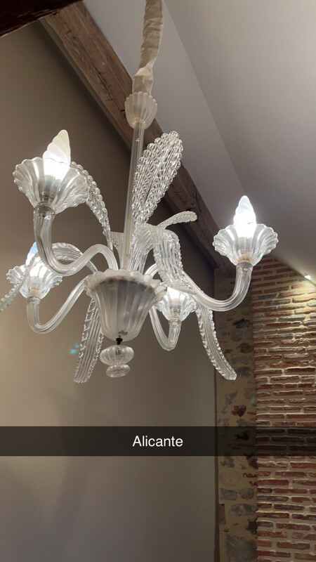 Lustre Murano 4 bras - 85 x 60