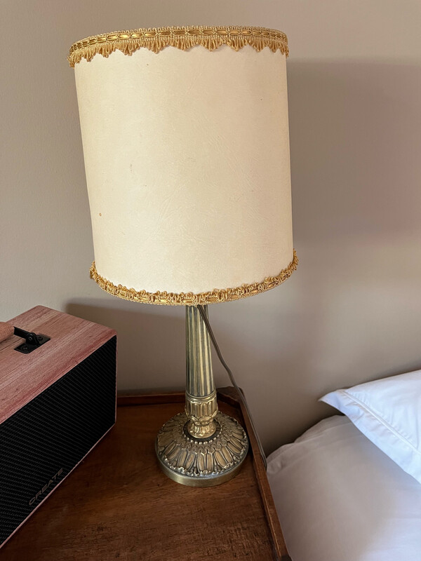 Paire bougeoirs en lampe - H46 cm