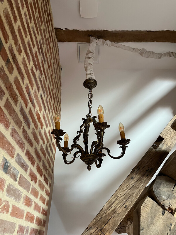 Lustre en bronze - H 60 cm