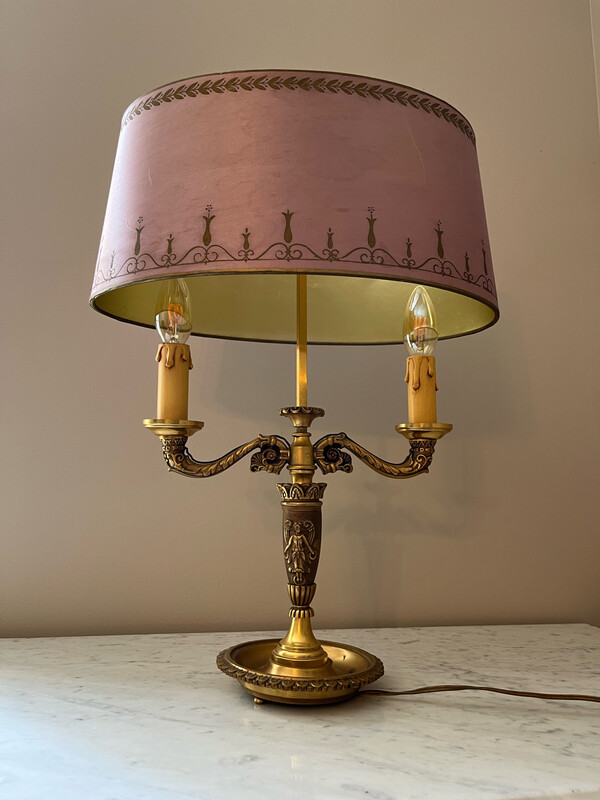 Lampe Bougeoir 2 branche - H 60