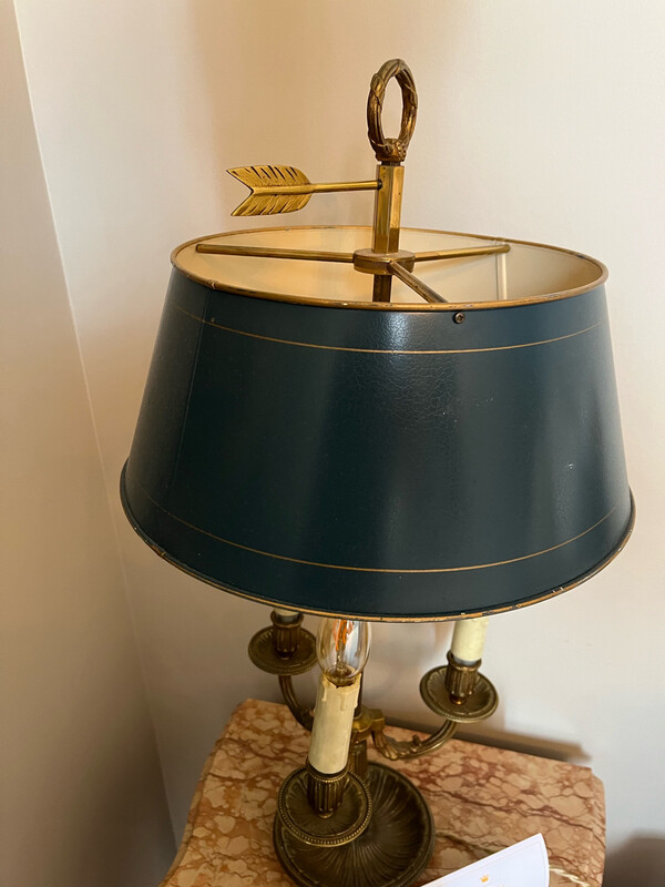 Lampe bougeoir 3 branches - H 68 cm