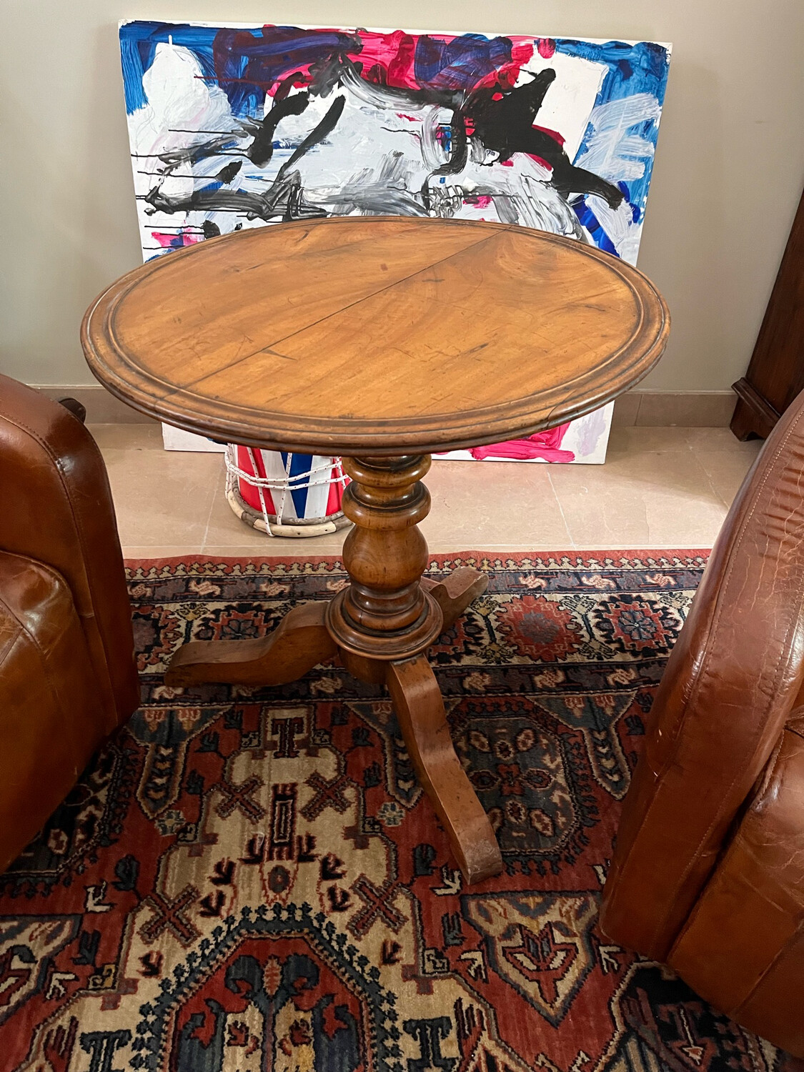 Table guéridon bois - 69 x 70H cm