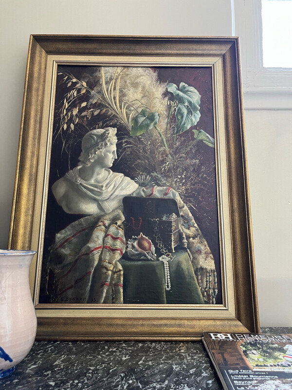 Tableau - Buste d’un homme de marbre - 84 x 62 cm