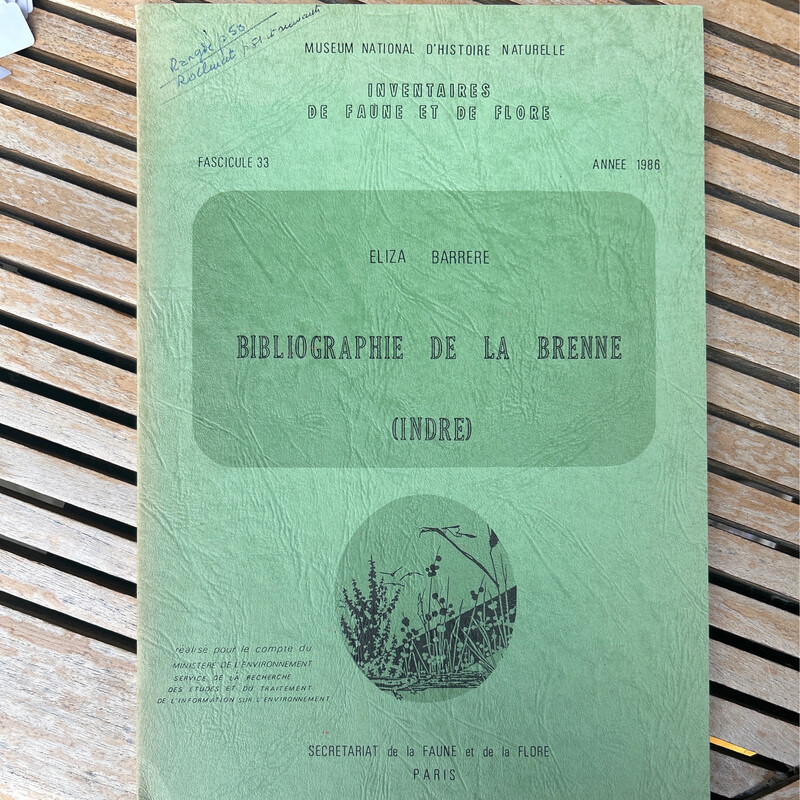 Inventaires de faune et de flore, bibliographie de la brenne de Elisa Barrere