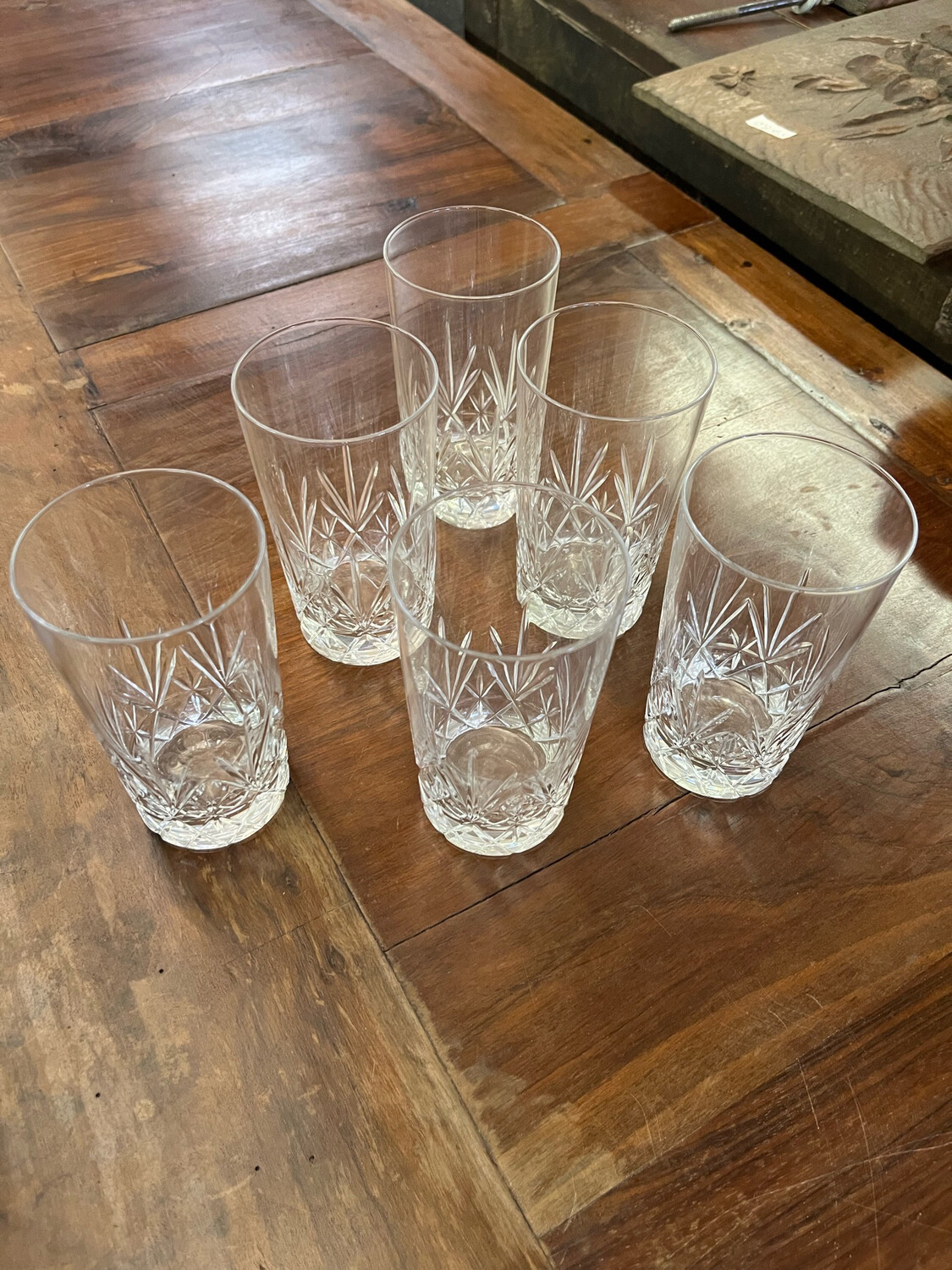 Six verres orangeade en cristal