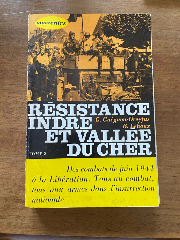 Livre « Résistance Indre et vallée du Cher