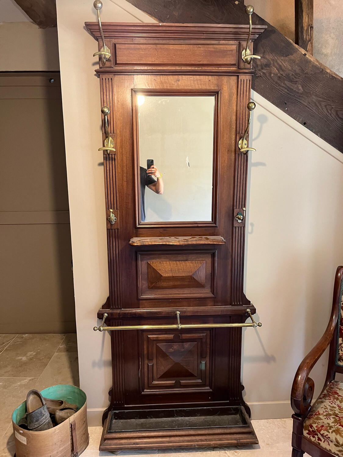 Vestiaire d’entrée, porte manteaux fin XIX ème - 200 x 70 cm
