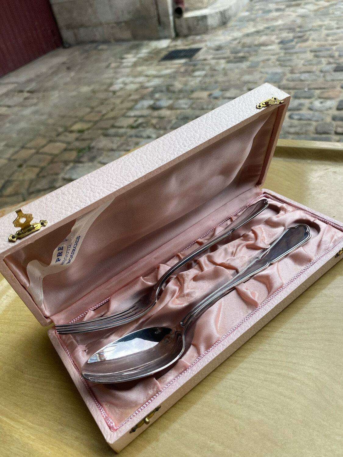 Coffret avec sa fourchette et sa cuillère