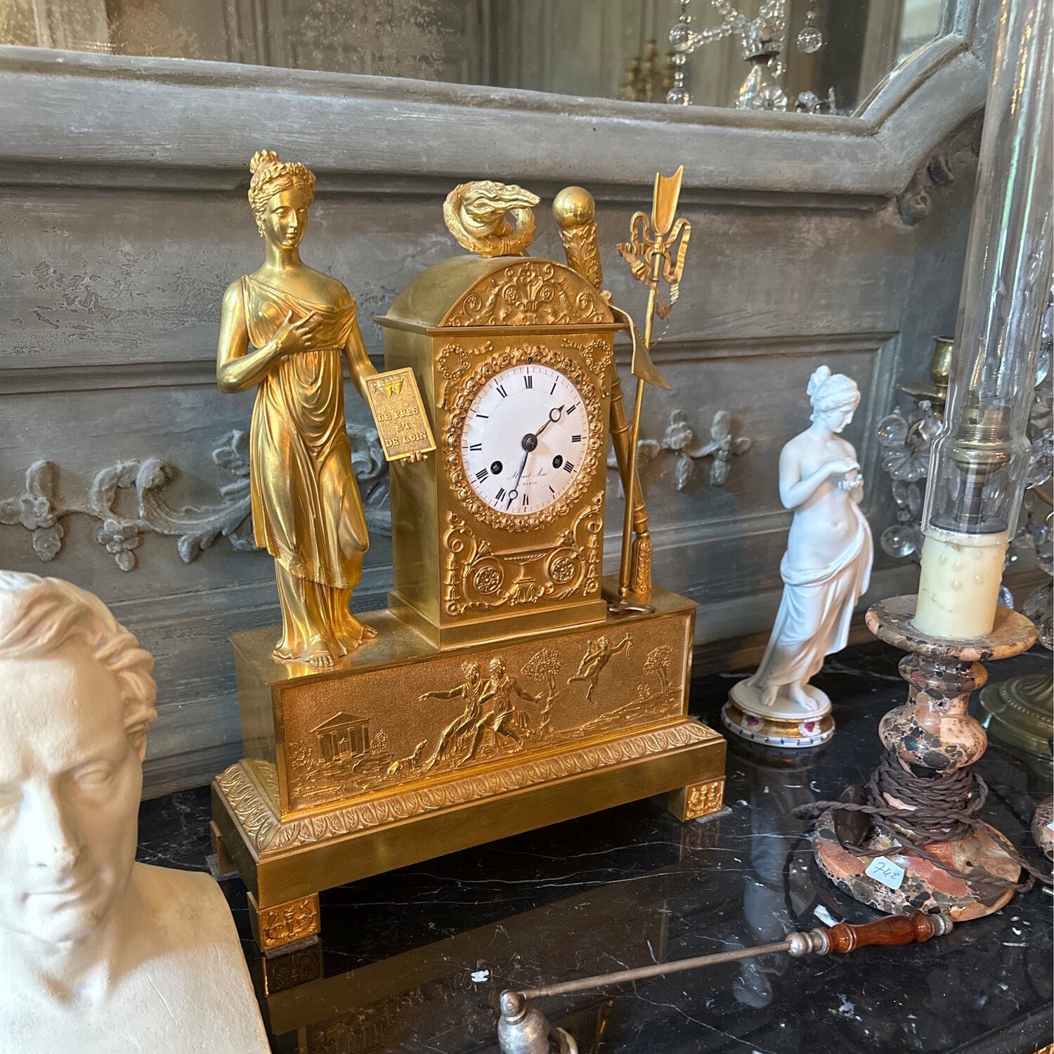 Pendule Louis Moinet " De près et de loin " - h 40  x l 32 cm