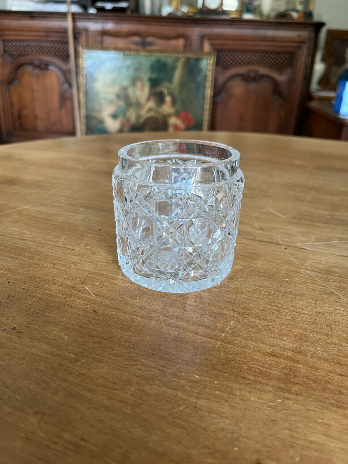 Verre panneaux carrés en cristal- H 7,5 cm D 7 cm