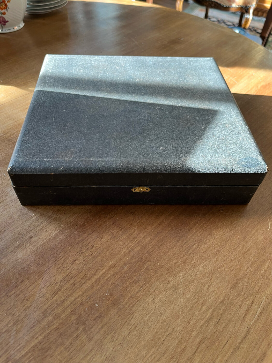 Lot de 3 coffrets vide, vert, bleu et gris