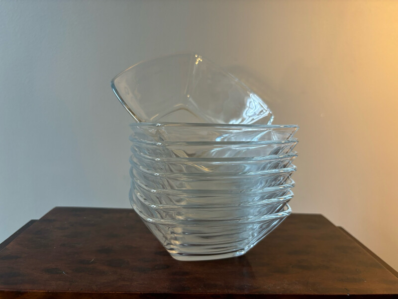 Lot de 8 coupelles en verre - 12 x 12 cm