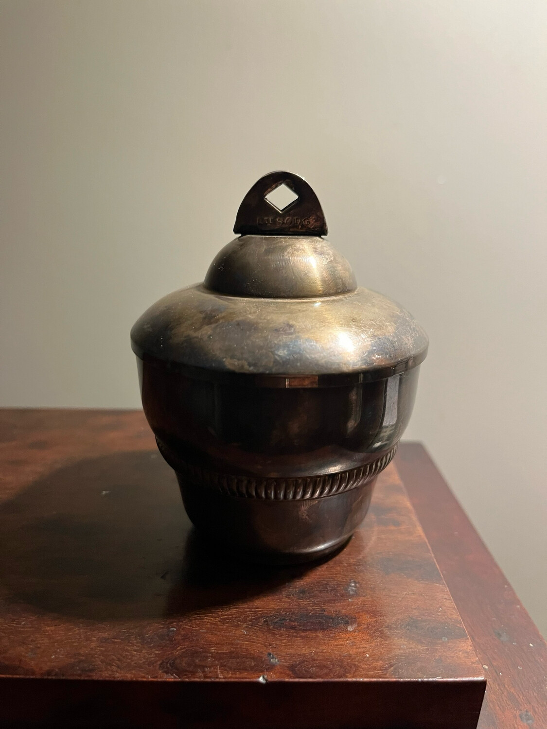 Sucrier en métal argenté - 10 x 7 cm