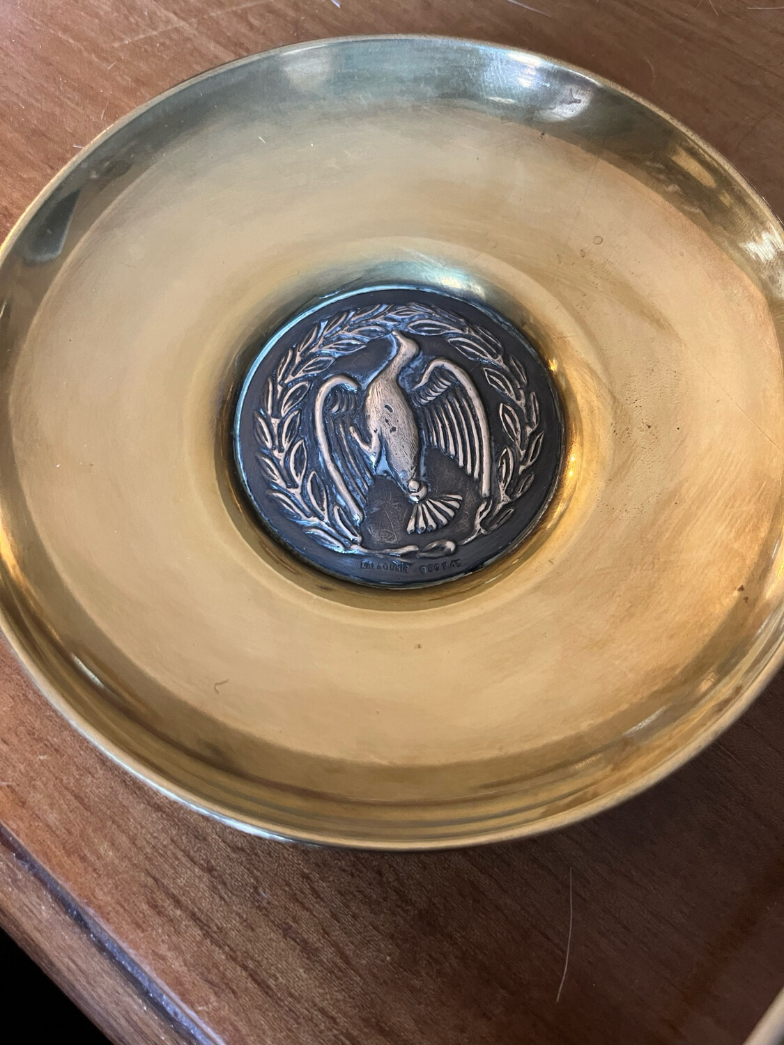 "Coupelle En Laiton Doré Et Argent. XXème.
«Phenix». Ilias Lalaounis." Argent 900 r45