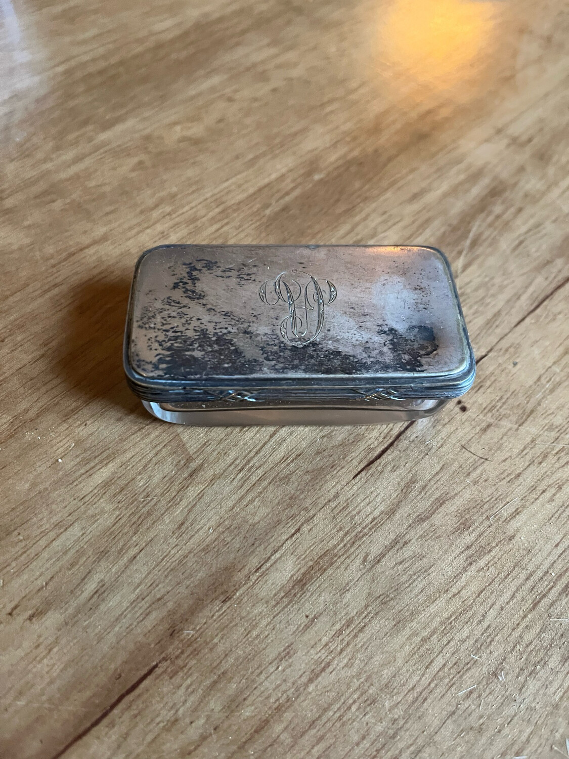 Pot rectangulaire en verre - 7 x 4 cm