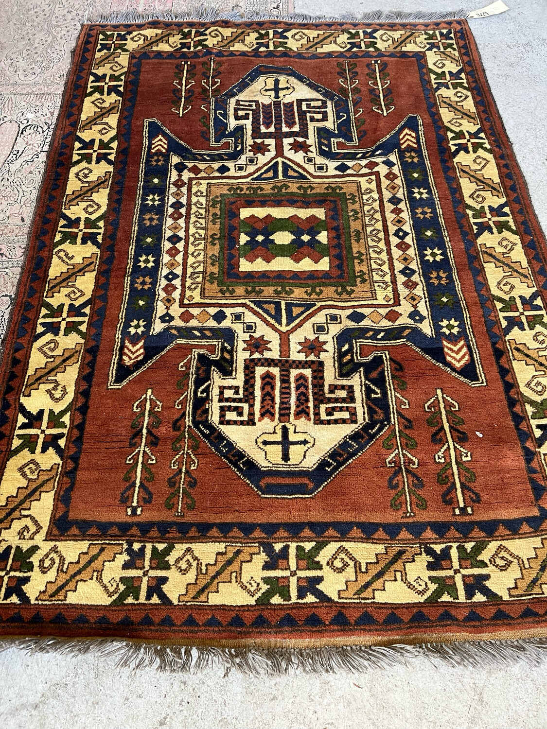 Petit tapis en laine Ghazni à décor géométrique - 170 x 120 cm
