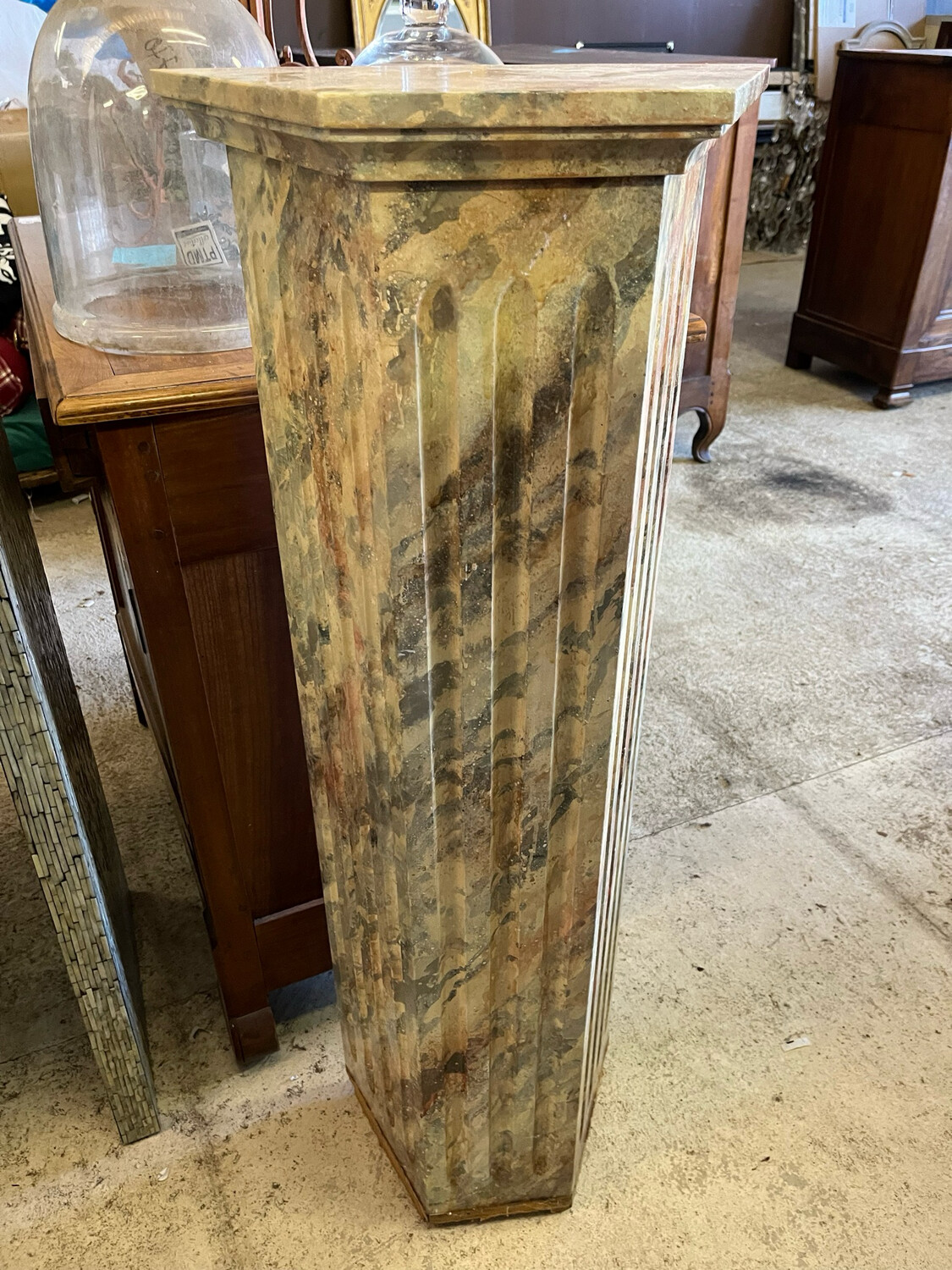 Colonne en bois peint - H 106 cm