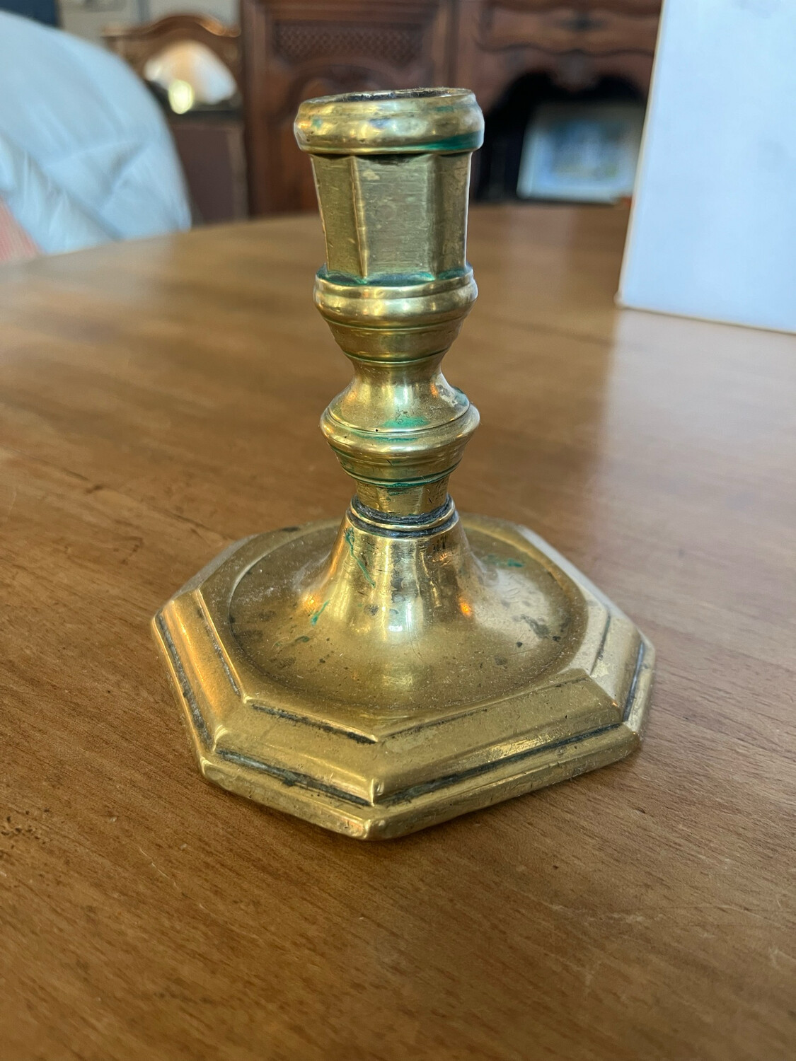 Bougeoir dorée - 10 x 10 x H 11 cm