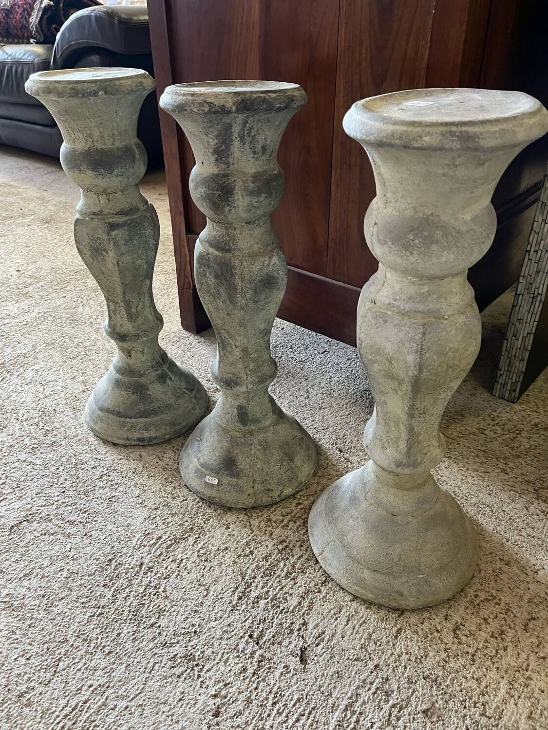 Flambeau en pierre vendu a l’unité - H 52 cm