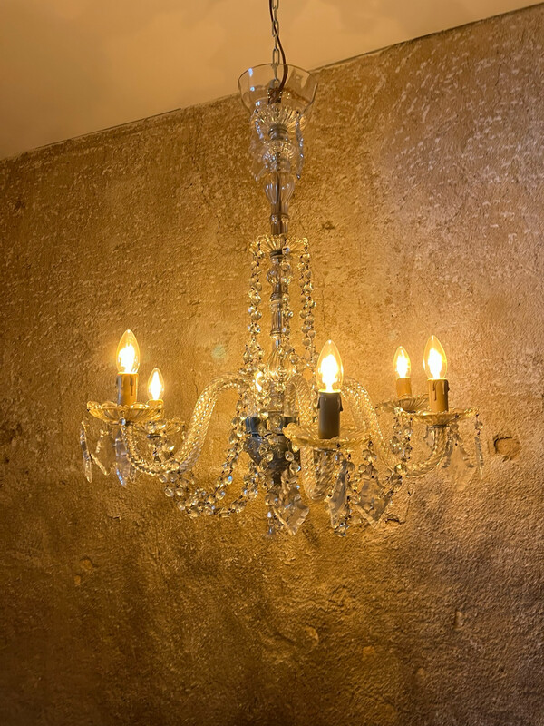 Lustre Murano à six bras de lumière
