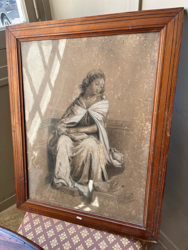 Cadre dessin d’une femme - 70 x 55 cm