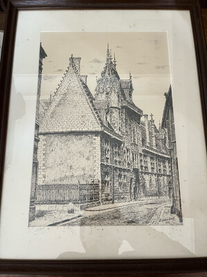 Marcel BASCOULARD reproduction de dessin : Le Palais Jacques-Coeur
- 39 x 27 cm
