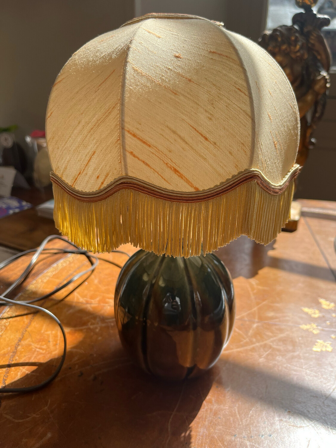 Lampe en grès émaillé - H 30 cm