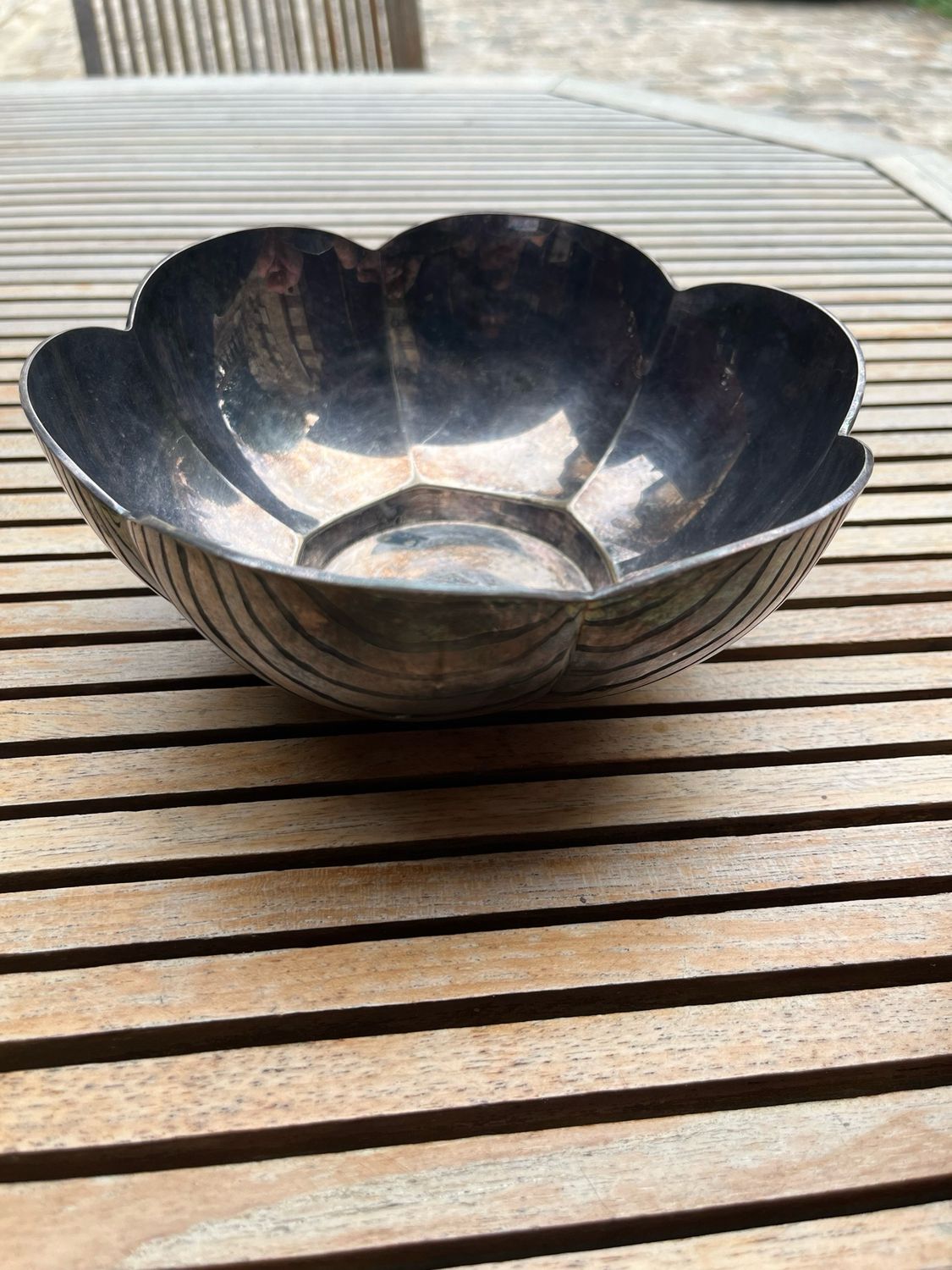 Saladier en métal argenté - D 19 cm