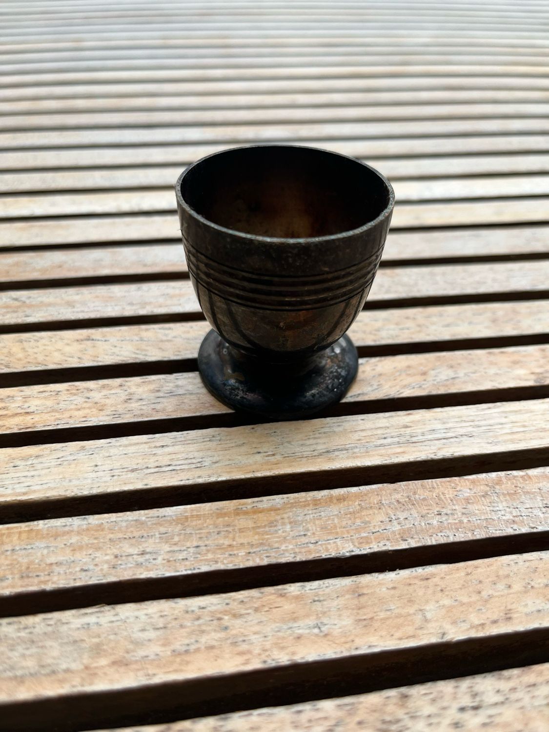 Mini coupe en métal argenté - H 5 cm