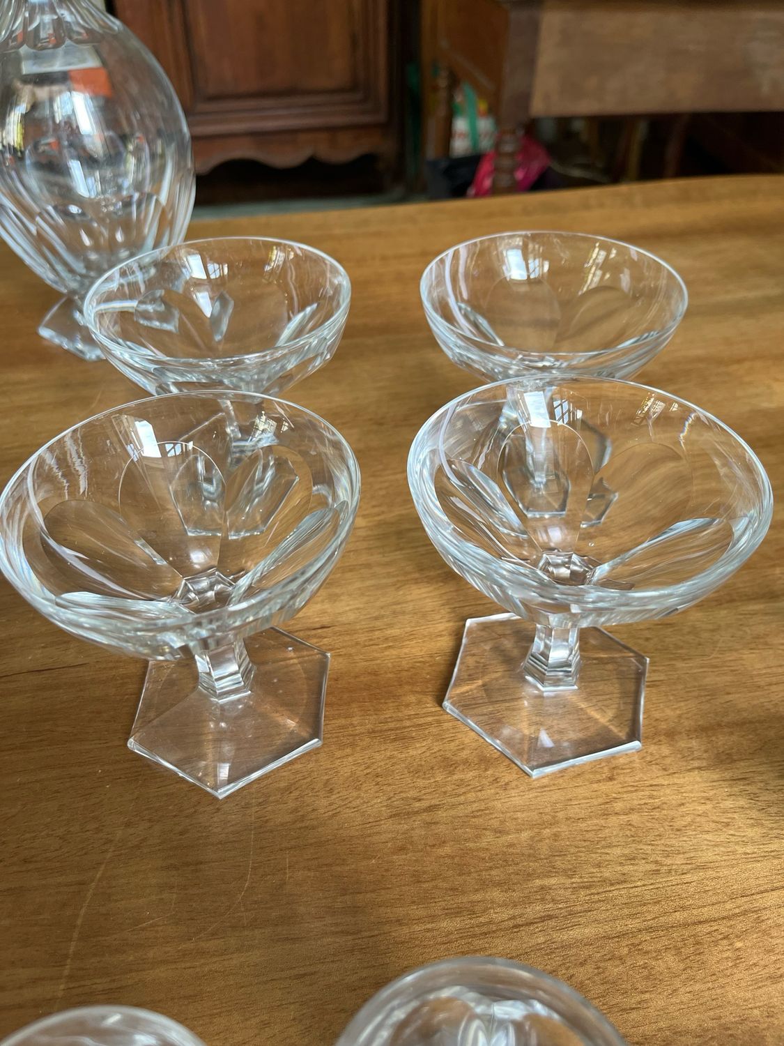 Coupe de champagne en cristal taillé, la coupe