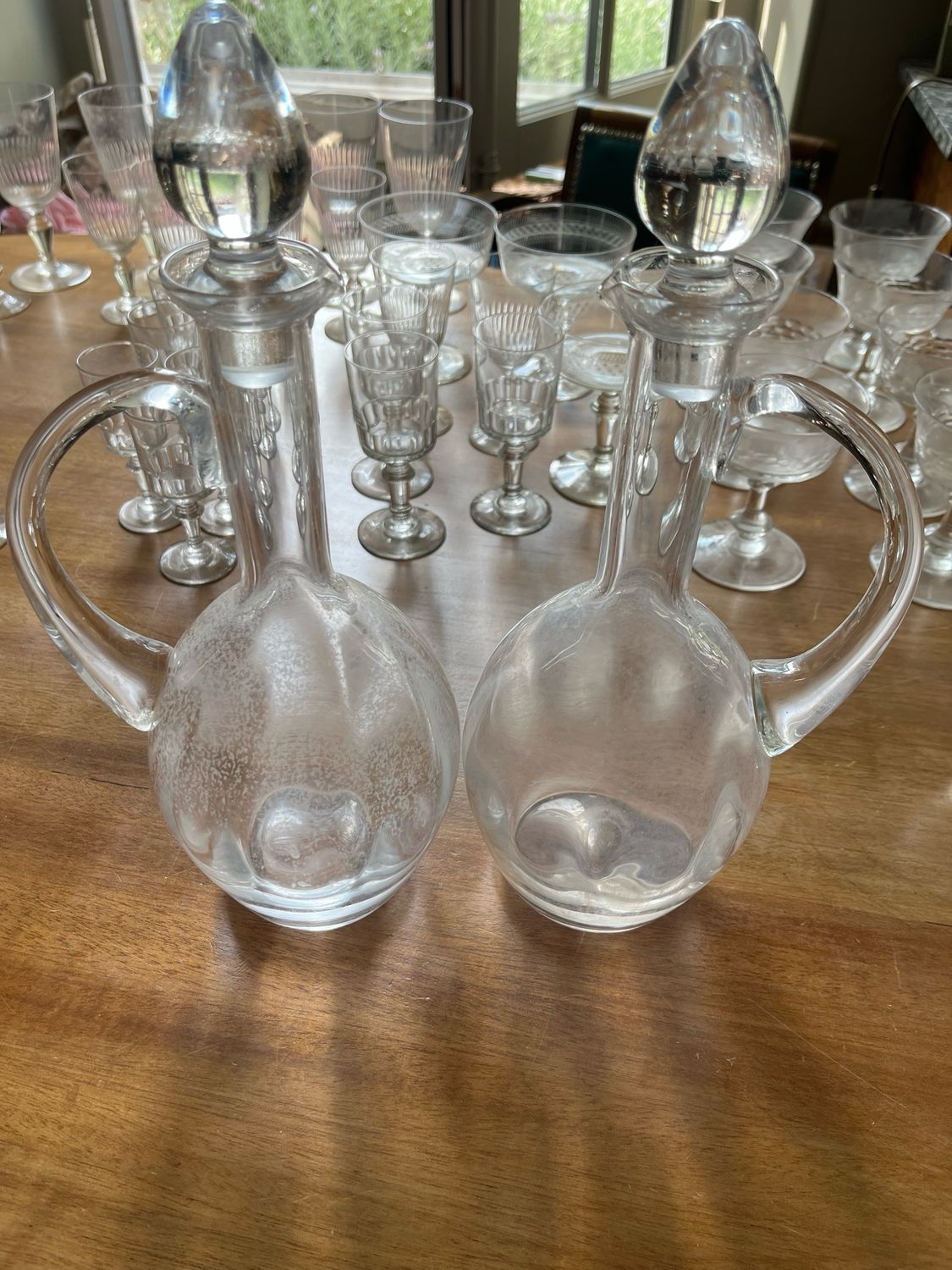 La carafe en verre - H 33 cm