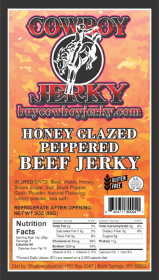 Honey Glazed Peppered Beef Jerky
